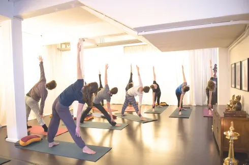 Yoga Klasse im Studio